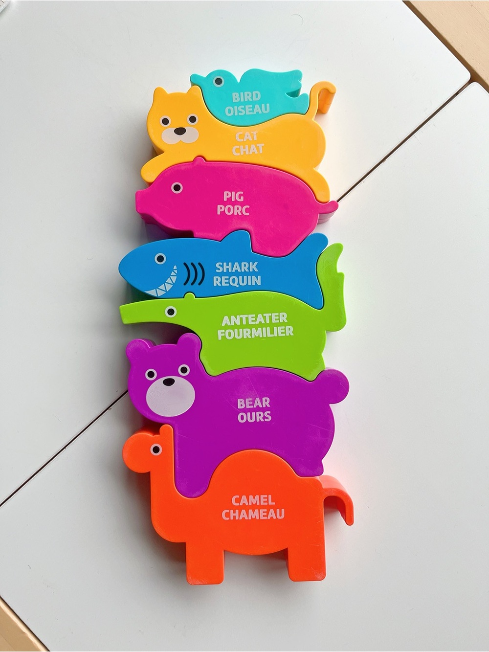✨ 2 for 10$ ✨ Stackable Animal Set with Names - Kids / Toddler Toys